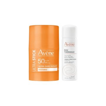 Avene Слънцезащитен невидим стик за деца и възрастни SPF50 20 г + Термална вода спрей 50 мл Комплект