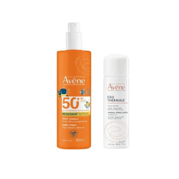 Avene Family Слънцезащитен спрей за лице и тяло SPF50+ 400 мл + Термална вода спрей 50 мл Комплект