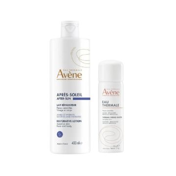 Avene Възстановяващ лосион след слънце 400 мл + Термална вода спрей 50 мл Комплект