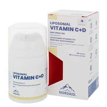 Nordaid Liposomal Vitamin C+D3 Spray Gel Липозомен Витамин Ц+Д3 спрей-гел 30 мл