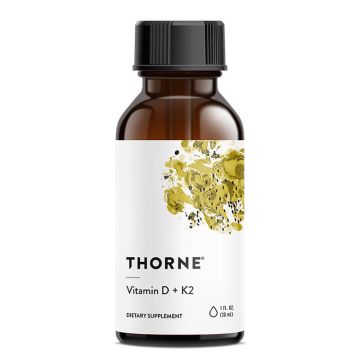 Thorne Vitamin D+ K2 Витамин Д3 500 IU + K2 100 µg 30 мл