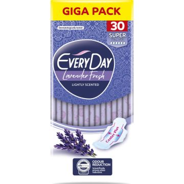 EveryDay Lavender Fresh Super Ultra Plus Дамски превръзки с крилца х 30 бр