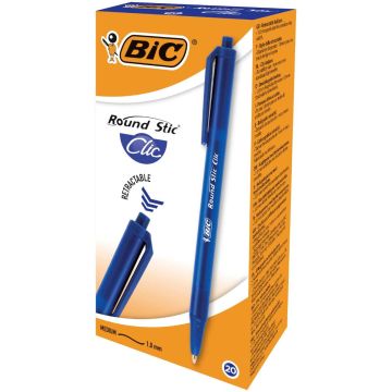 BIC Химикали Round Stic - Син 20 бр.