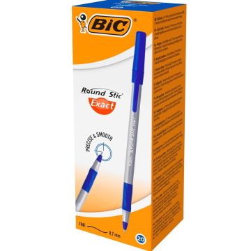 BIC Химикали Round Stic Exact - Син 20 бр.