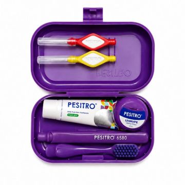 Pestiro Комплект за пътуване, лилав, 6 части 