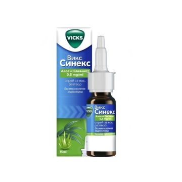 Vicks Sinex Спрей за нос с алое и евкалипт 15 мл Teva