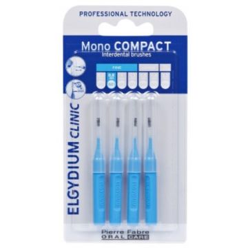 Elgydium Clinic Mono Compact 0,8 мм Интердентални четки в синьо 4 бр