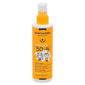 Isis Pharma Uveblock Kids SPF 50+ Слънцезащитен спрей за деца за чувствителна кожа 200 мл