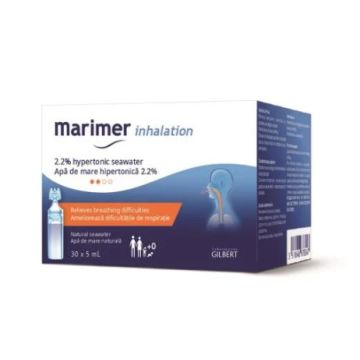 Marimer Хипертоничен разтвор на морска вода 2,2% за инхалации 5 мл 30 единични дози