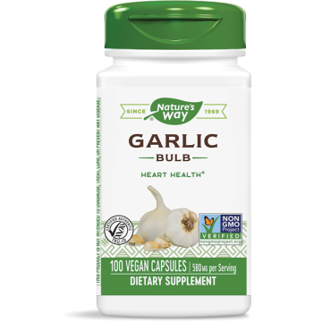 Nature's Way Garlic Bulb Луковица от чесън за здраво сърце и силен имунитет 580 мг х100 V капсули