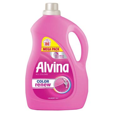 Alvina Color Перилен препарат за цветни тъкани - розов 3600 мл