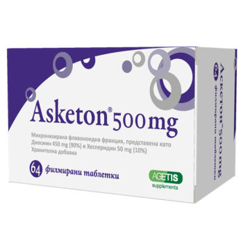Аскетон при разширени вени и хемороиди 500 мг х64 таблетки Agetis