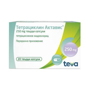 Тетрациклин 250 мг х 20 капсули Teva