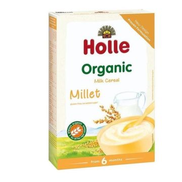 Holle Био бебешка млечна каша с просо без глутен 6М+ 250 гр