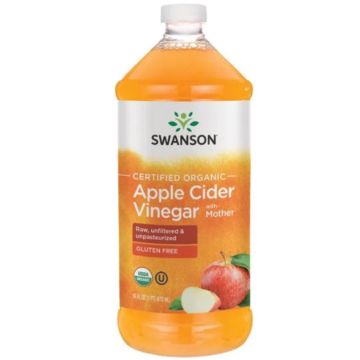 Swanson Certified Organic Apple Cider Vinegar Сертифициран органичен ябълков оцет 473 мл