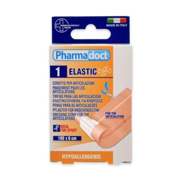 Pharmadoct Elastic Пластир памучна еластична лента телесен цвят 100 см х 6 см 