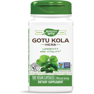 Nature's Way Gotu Kola Herb Азиатска центела за жизненост и дълголетие 475 мг х100 V капсули