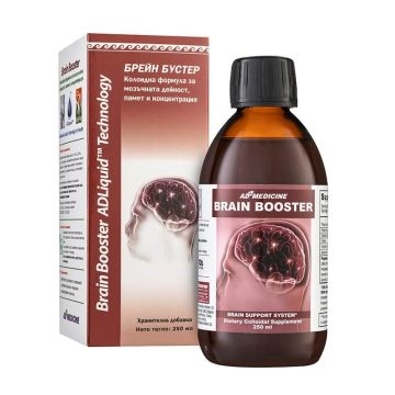 ADLiquid Brain Booster за добра памет и концентрация - колоиден разтвор 250 мл AD Medicine