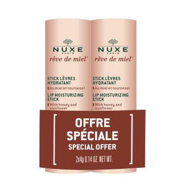 Nuxe Reve de Miel Подхранващ стик за устни 2 х 4 г Комплект
