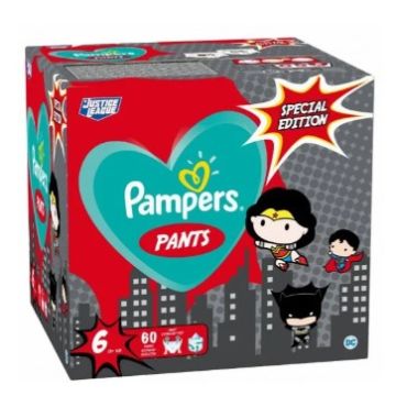 Пелени-гащички Pampers Pants Special Edition Warner Bros Размер 6 S 60 бр Procter & Gamble