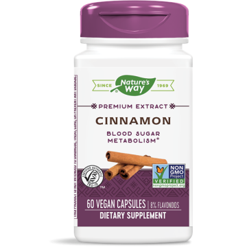 Nature's Way Cinnamon Канела за регулиране нивата на кръвната захар 500 мг х60 V капсули