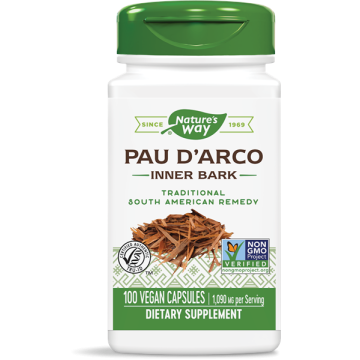 Nature's Way Pau D`Arco Inner Bark Кора от Мравчено дърво за пълна подкрепа на имунната система 545 мг х100 V капсули