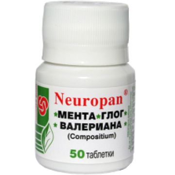 Neuropan Мента, Глог и Валериана х 50 таблетки Пан&#x