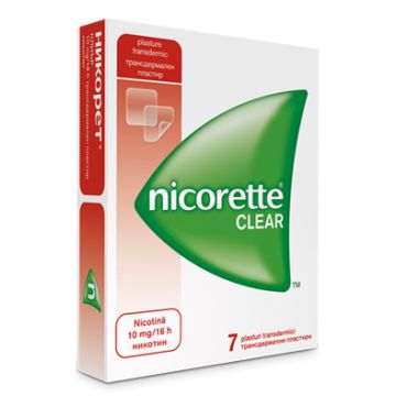 Nicorette Clear Никорет Клиър Пластири за отказване на цигарите 10 мг х7 бр McNeil
