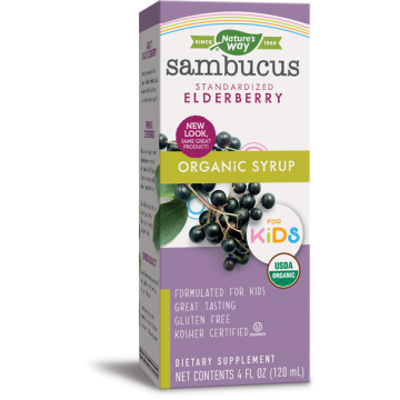 Nature's Way Sambucus Organic Syrup Kids Сироп за деца с черен бъз за силен имунитет 120 мл