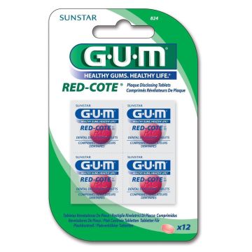  GUM Red-Cote Таблетки за индикиране на зъбна плака x12 бр