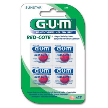  GUM Red-Cote Таблетки за индикиране на зъбна плака x12 бр