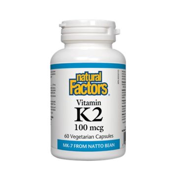 Natural Factors Vitamin K2 /MK-7/ за здравето на костите и сърдечно-съдовата система 100 мкг х 60 капсули