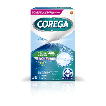 Corega Почистващи таблетки за частични протези 4в1 30 бр