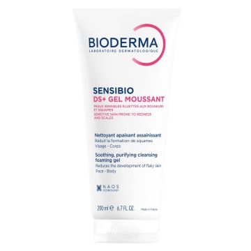 Bioderma Sensibio DS+ Измивен гел за чувствителна кожа със зачервявания и сквами 200 мл
