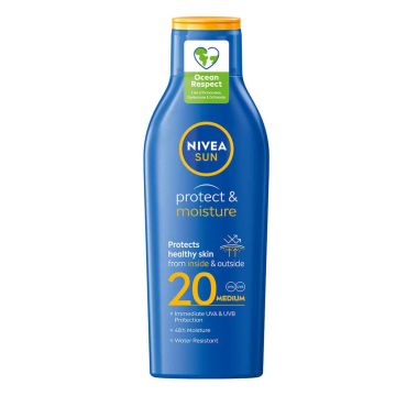 Nivea Sun Protect & Moisture Слънцезащитен хидратиращ лосион SPF20 200 мл