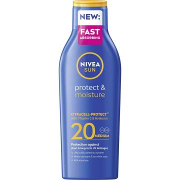 Nivea Sun Protect & Moisture Слънцезащитен хидратиращ лосион SPF20 200 мл