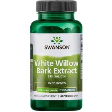 Swanson White Willow Bark Extract Кора от Бяла Върба Максимална Сила за простатата х60 капсули