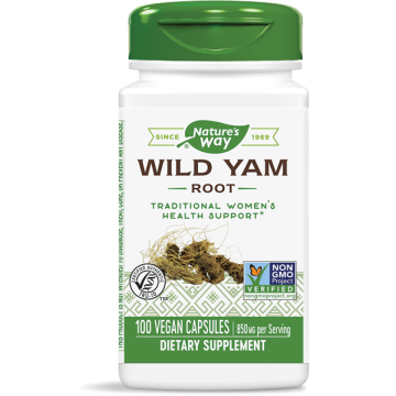 Nature's Way Wild Yam Root Корен от Див Ям за подкрепа на женския организъм при менопауза 425 мг х100 V капсули 