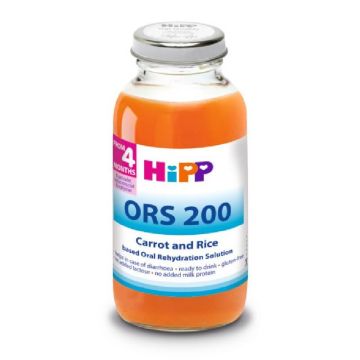 Hipp ORS 200 Напитка с моркови и ориз със затягащо действие 4М+ 200 мл