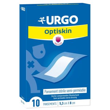 Urgo Optiskin Стерилен прозрачен пластир 5.3 см х 8 см х 10 бр