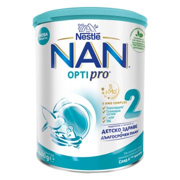 Nestle NAN Optipro 2 HM-O Преходно мляко за бебета 6-12М 400 г