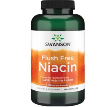 Swanson Flush Free Niacin Ниацин Витамин B3 х240 капсули