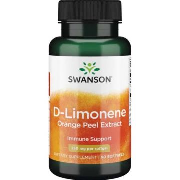 Swanson D-Limonene Д-лимонен Екстракт от Портокалови Кори х60 капсули