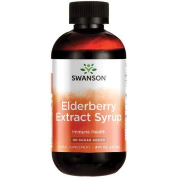 Swanson Elderberry Extract Syrup 100% Натурален Екстракт от Бъз за имунитет 237 мл