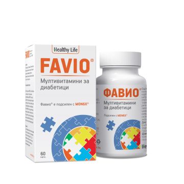 Healthy Life Favio мултивитамини за диабетици х60 таблетки