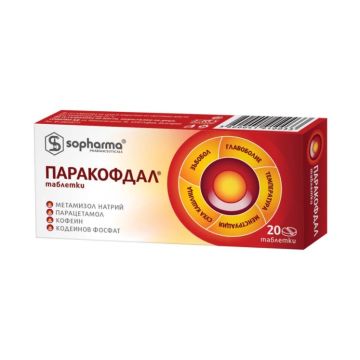 Паракофдал за болка и главоболие 20 таблетки Sopharma