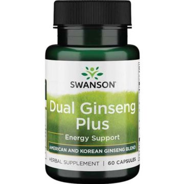 Swanson Dual Ginseng Plus Двоен Женшен Плюс при физическа и психическа умора х60 капсули