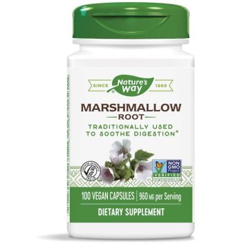 Nature’s Way Marshmallow Root Бяла Ружа за здрава дихателна и храносмилателна система 480 мг х100 V капсули