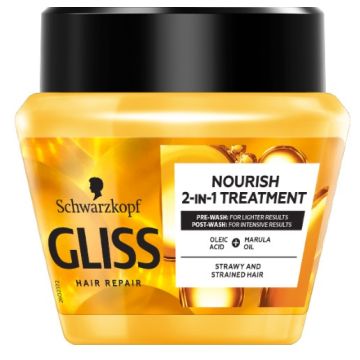 Gliss Oil Nutritive 2in1 Treatment Маска за дълга и цъфтяща коса 300 мл