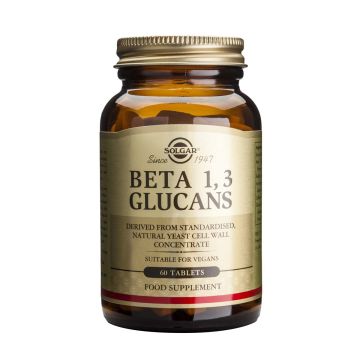 Solgar Beta 1,3 Glucans  Бета 1,3 Глюкани за издържливост х60 таблетки
